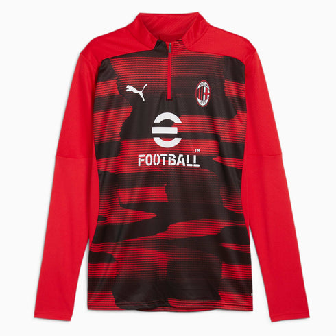 AC Milan 2024/25 Haut d'avant-match à fermeture éclair 1/4 pour Homme