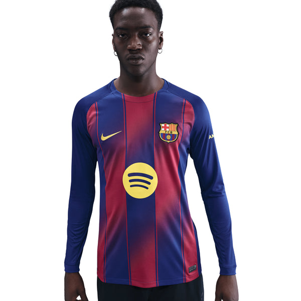 FC Barcelona 2025/26 Men's Long Sleeve Home Jersey