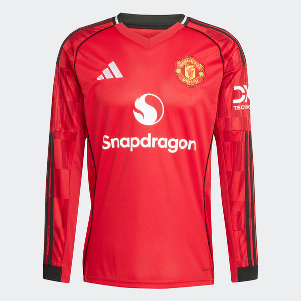 Manchester United 2025/26 Men's Long Sleeve Home Jersey