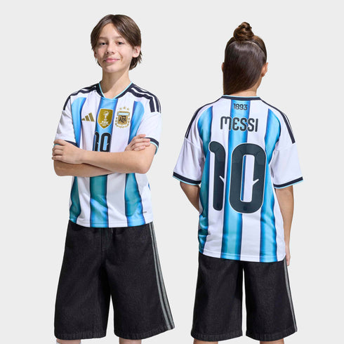 Argentina 26 MESSI #10 Youth Home Jersey