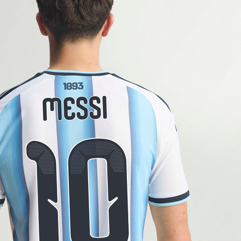 Argentina 26 MESSI #10 Men's Home Authentic Jersey