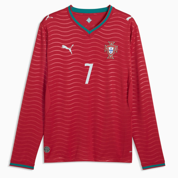 Portugal 26 Maillot Domicile à manches longues RONALDO #7 pour Homme