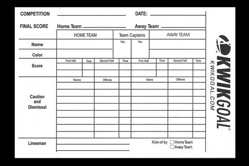 Feuilles de pointage d'arbitre